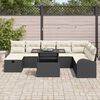 vidaXL Tuin Sofa Set met kussen met opslag 9 pcs Zwart Poly riet