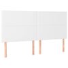 vidaXL Hoofdbord wit 180x5x118/128 cm kunstleer