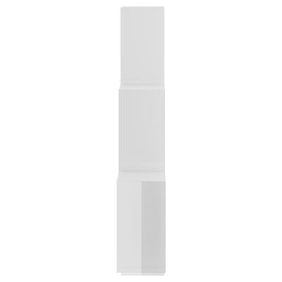 vidaXL Wandschap kubus 78x15x93 cm spaanplaat hoogglans wit