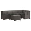 vidaXL 5-Zits Tuin Sofa met Kussens Rattan Look PP Lichtgrijs
