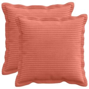 vidaXL Kussensloop 2 st HOUTEN Rood-oranje 30 x 30 cm corduroy