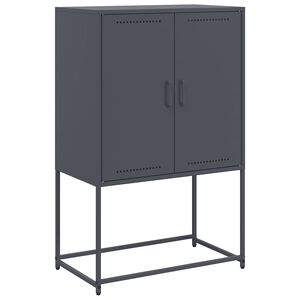 vidaXL Hoge kast 68,5x38,5x107 cm staal antracietkleurig