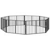 vidaXL Hondenhek 8 pcs Zwart 100 x 60 cm Gegalvaniseerd staal