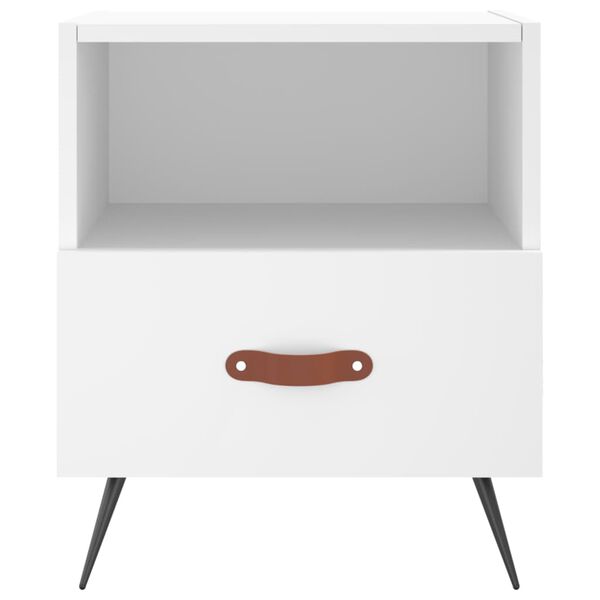 vidaXL Nachtkastje 40x35x47,5 cm bewerkt hout wit