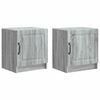 vidaXL Nachtkastje 2 st Grijs sonoma 43 x 34,5 x 47 cm Bewerkt hout