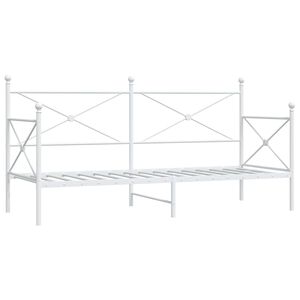 vidaXL Slaapbank zonder matras 90x200 cm staal wit