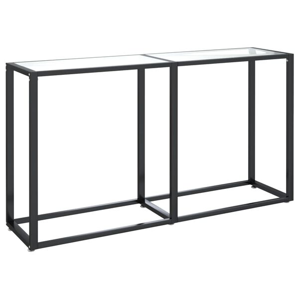 vidaXL Wandtafel 140x35x75,5 cm gehard glas transparant