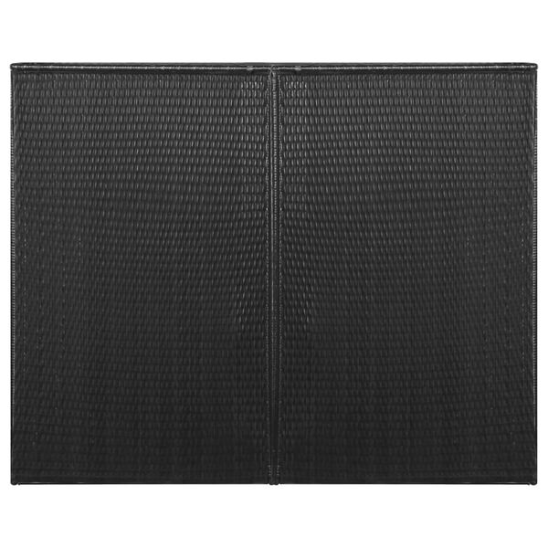 vidaXL Containerberging dubbel 153x78x120 cm poly rattan zwart
