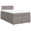vidaXL Boxspring met matras stof taupe 120x190 cm