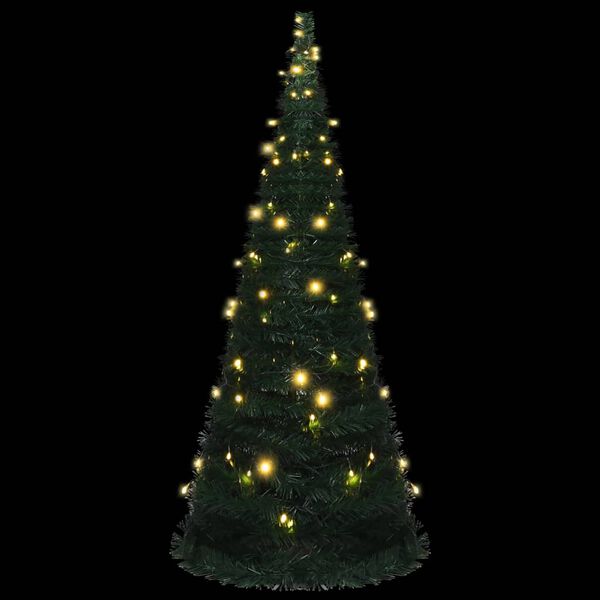 vidaXL Kunstkerstboom met LED pop-up 210 cm groen