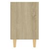 vidaXL Nachtkastjes 2 st met houten poten 40x30x50 cm sonoma eiken