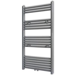 vidaXL Radiator / handdoekenrek recht 600x1160 mm grijs