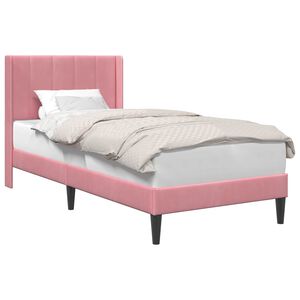vidaXL Bedframe met hoofdeinde Roze 90 x 200 cm Fluweel