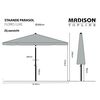 Madison Parasol Flores Luxe rond 300 cm steenrood