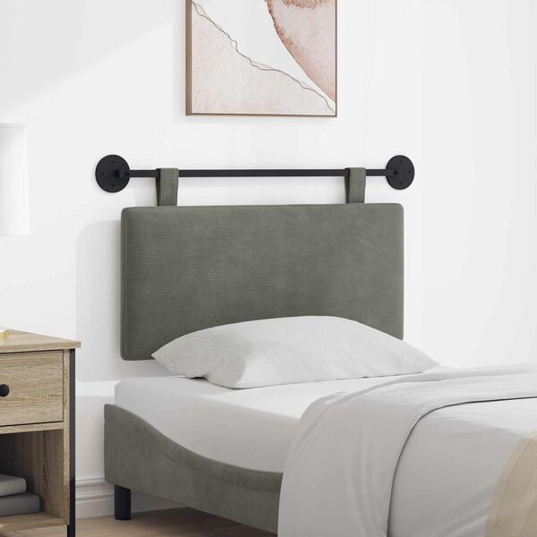 vidaXL Hangend Hoofdeinde Wandgemonteerd Effen Katoen Stof