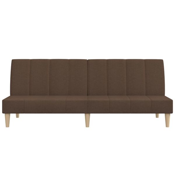 vidaXL Slaapbank 2-zits stof bruin