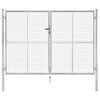 vidaXL Tuinpoort gegalvaniseerd staal 300x175 cm zilver