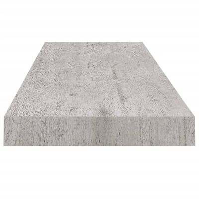 vidaXL Wandschappen zwevend 2 st 80x23,5x3,8 cm MDF betongrijs