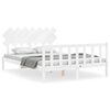 vidaXL Bedframe zonder matras massief grenenhout wit 140x200 cm