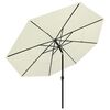 vidaXL Parasol 3-laags met aluminium paal 3,5 m zandkleurig