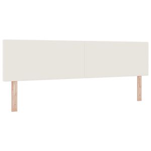 vidaXL Hoofdbord met hoofdeinde Cr&egrave;me 180 cm Nep Leer