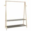 vidaXL Kledingrek met schappen 132x45,5x150,5 cm bamboe