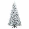 vidaXL Kunstmatige Inklapbare Kerstboom Wit 240 cm PE en PVC