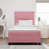vidaXL Boxspringbed met matras met hoofdeinde Roze 120 x 200 cm Stof