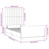 vidaXL Bedframe zonder matras 90x190 cm stof donkerbruin