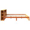 vidaXL Bedframe met opberghoofdeksel 2 pcs Wasbruin Massief Vurenhout