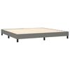 vidaXL Boxspring met matras en LED stof donkergrijs 200x200 cm