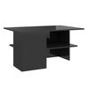 vidaXL Salontafel 90x60x46,5 cm bewerkt hout hoogglans zwart