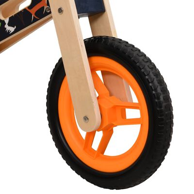 vidaXL Loopfiets voor kinderen oranje met print