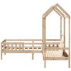vidaXL Kinderbed 75x190 cm met dak massief grenenhout