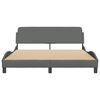 vidaXL Bedframe "Dover" stof donkergrijs 160x200 cm
