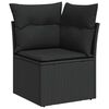 vidaXL 8-delige Loungeset met kussens poly rattan acacia zwart