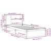 vidaXL Bed met boekenkast zonder matras grenenhout wit 75x190 cm