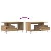 vidaXL Salontafel 90x49x45 cm bewerkt hout artisanaal eikenkleurig