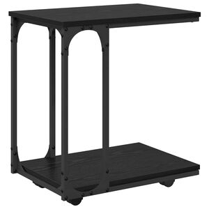 vidaXL Bijzettafel Zwart Eiken 50 x 35 x 55.5 cm Bewerkt hout