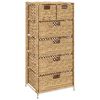 vidaXL Opbergset met 6 manden 47x37x100 cm waterhyacint