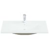 vidaXL Inbouwwastafel met kraan 91x39x18 cm keramiek wit