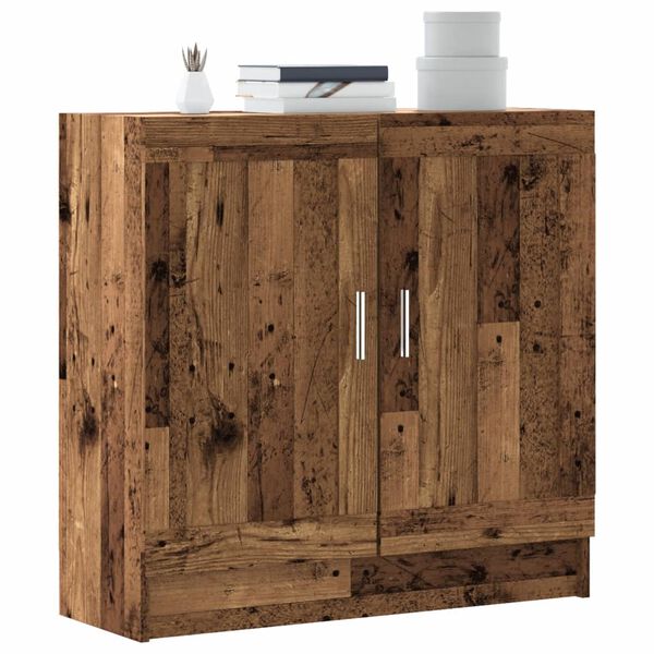 vidaXL Boekenkast 82,5x30,5x80 cm bewerkt hout oud houtkleurig