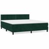 vidaXL Boxspring met matras fluweel donkergroen 180x200 cm