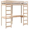 vidaXL Hoogslaper bedframe Naturel 80 x 200 cm Massief grenenhout
