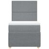 vidaXL Boxspring met matras stof lichtgrijs 80x200 cm