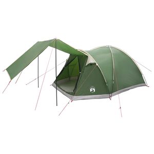 vidaXL Huisje Tent 4-persoons Groen Polyester en staal