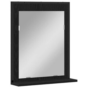 vidaXL Spiegel Zwart eiken 50 x 12 x 60 cm Glas en Engineered Hout