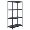vidaXL Opbergrek 100 kg 60x30x138 cm kunststof zwart