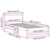 vidaXL Bedframe met hoofdeinde Wit 100 x 200 cm Massief grenenhout