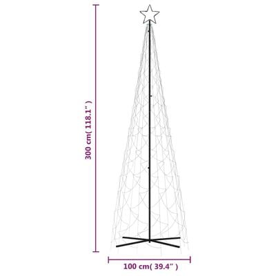 vidaXL Kegelkerstboom 500 LED's meerkleurig 100x300 cm